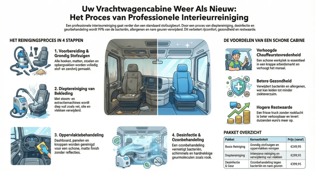 5 stappenplan vrachtwagen interieur reinigen